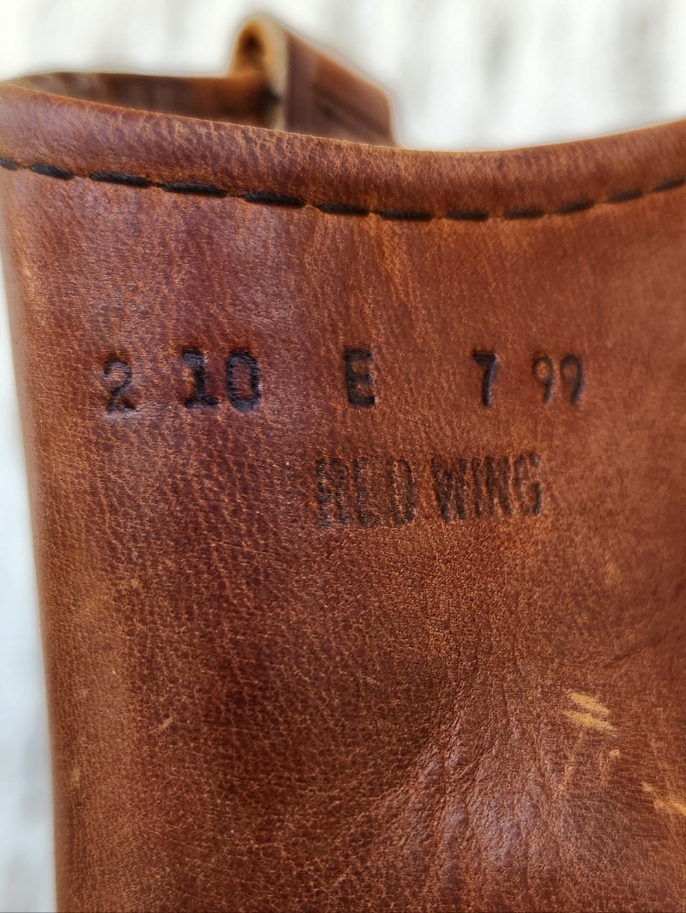 Red Wing Vintage "Pecos" Boots Brown Leather 1990's Western Work, Men's Size 10E - Picture 9 of 13